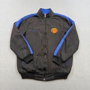 Nike Manchester United Track Jacket Mens 2XL Black Blue Soccer Football Training